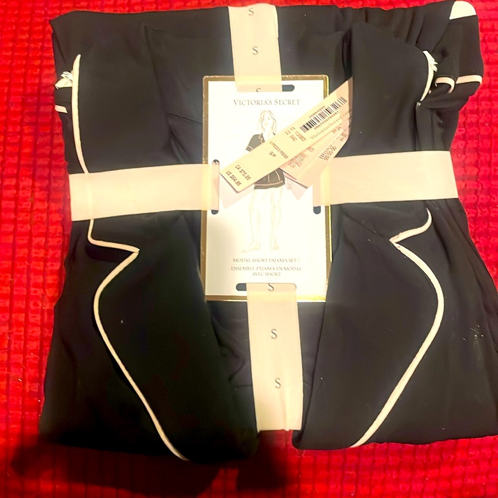 Victoria's Secret Modal Pajama Set, Short Sleeve Button Down Shirt and Shorts